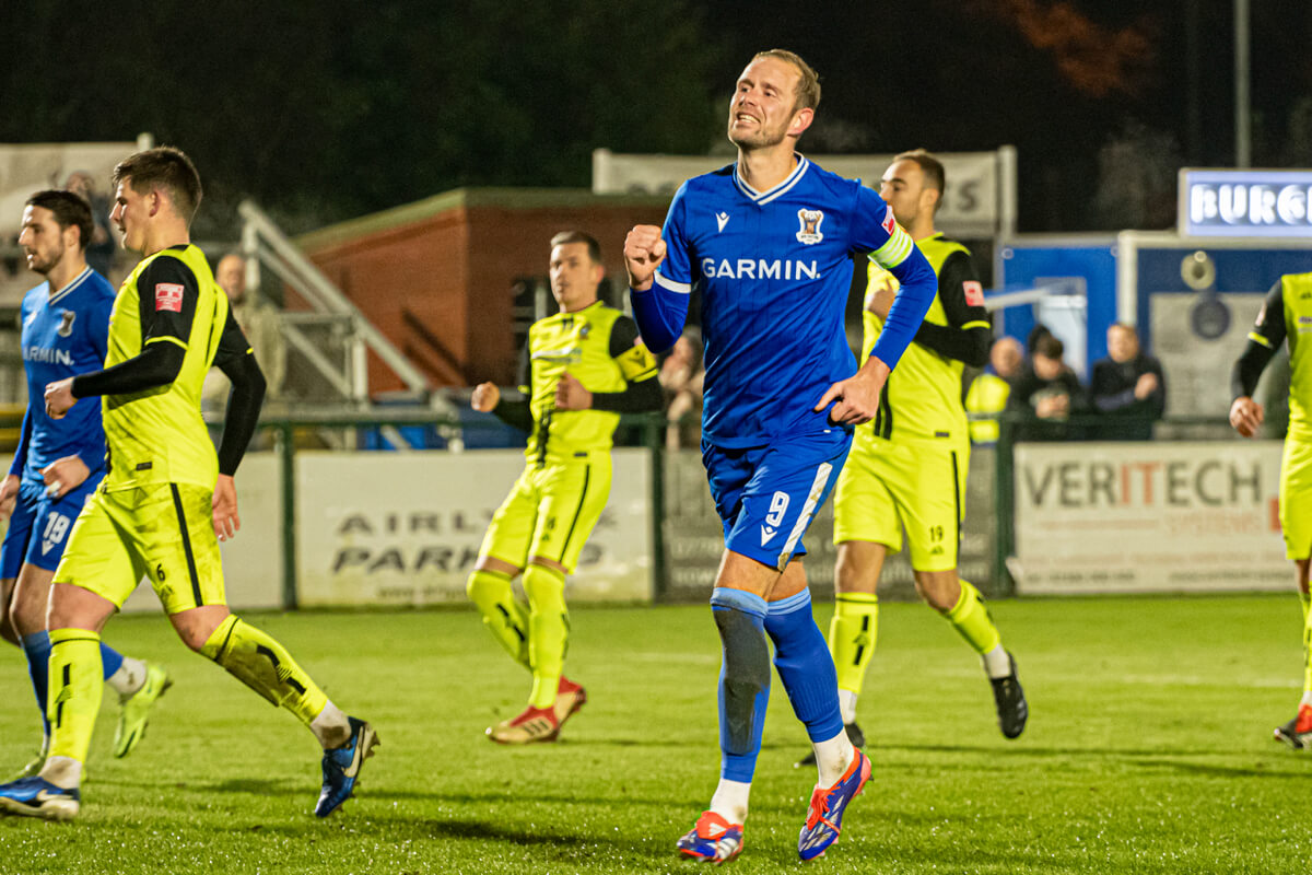 Scott Rendell-4_GOAL Celebration_AFC Totton vs Chertsey Town_SLPDS-16_Tue03Dec2024.jpg