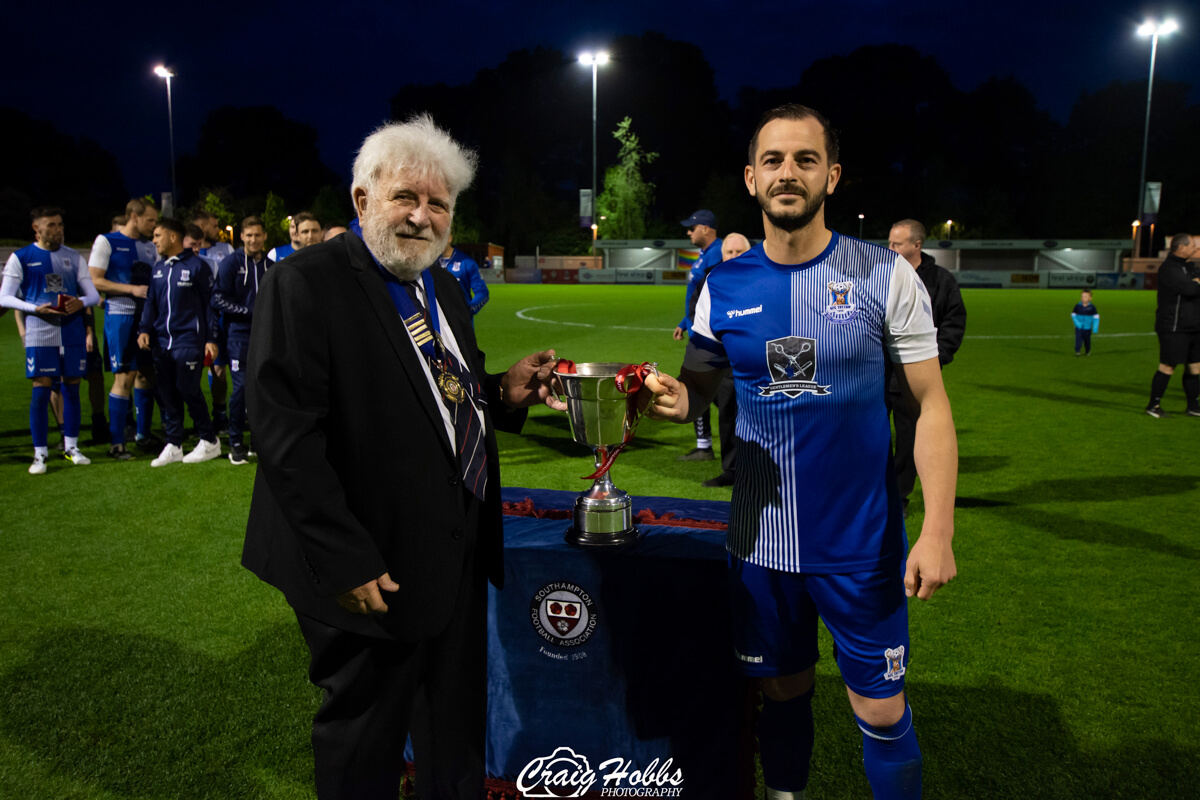 Trophy Presentation-1_Lewis Gundry_AFC Totton Sunday vs Empire FC_SDFA Sunday Senior Cup Final_Tue10May22.jpg