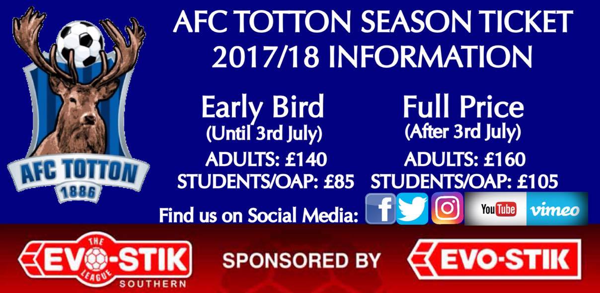 Season Ticket Reminder! | AFC Totton