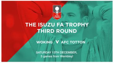 Totton To Face Woking Away In The 3rd Round Of the FA Trophy
